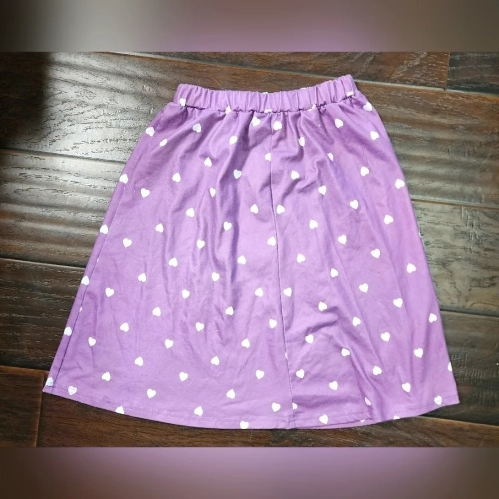 Girls Purple Heart Skirt